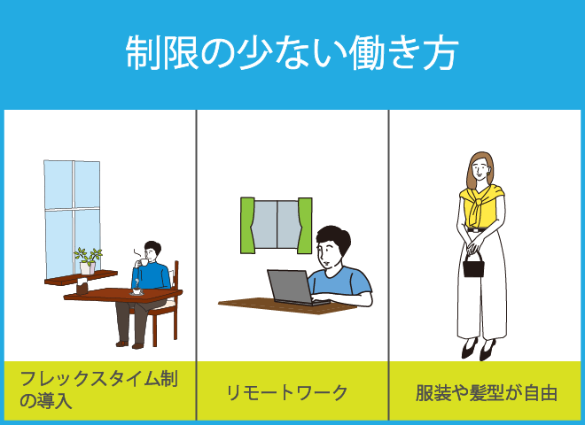柔軟な働き方ができる